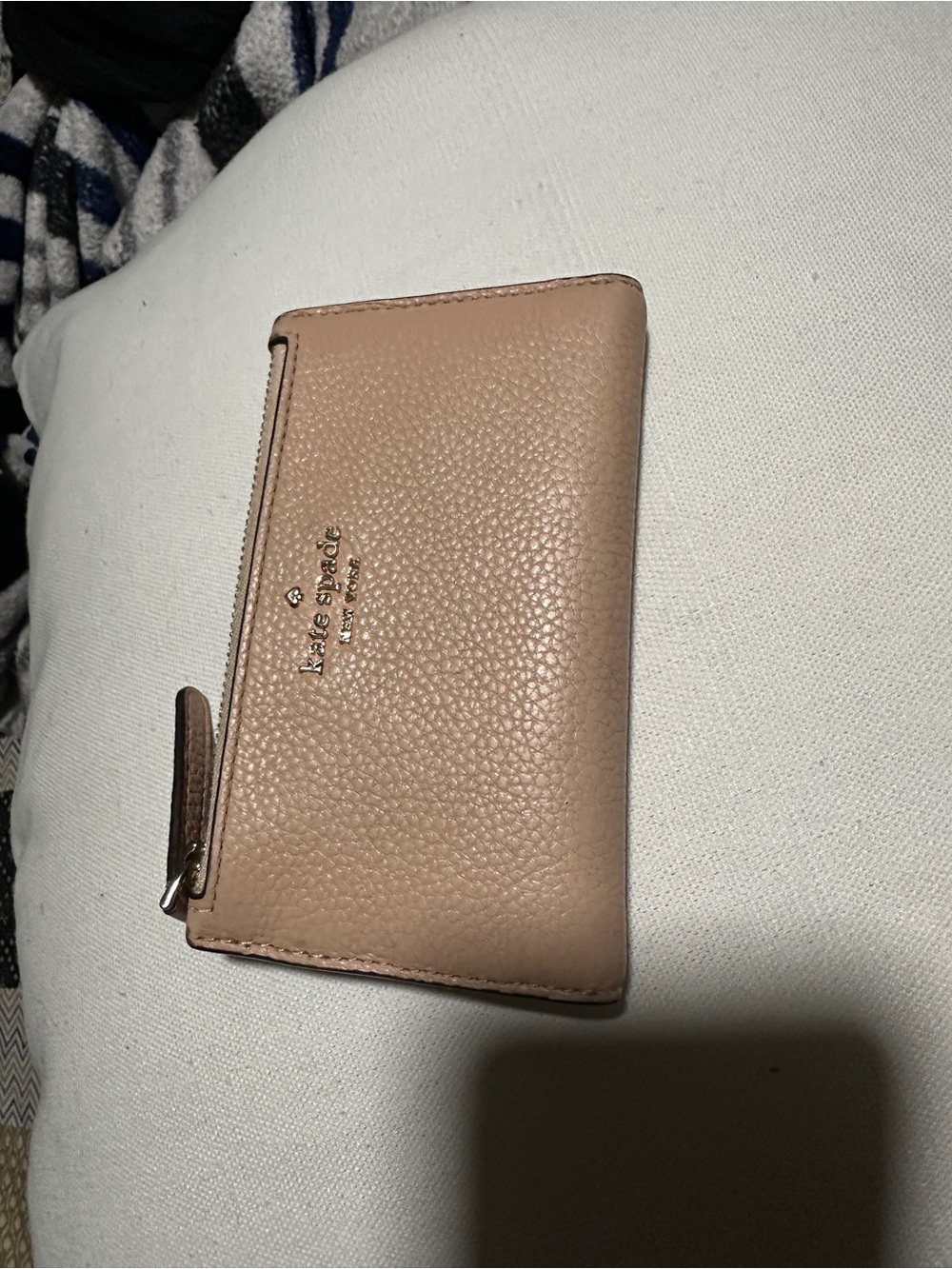 kate spade Blush Pebbled Leather Cardholder Wallet